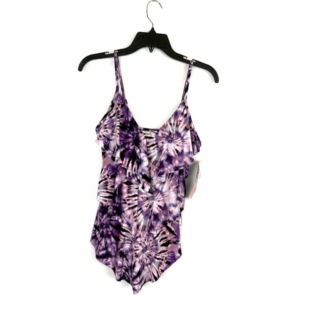 Magicsuit Women’s Purple Slimming Tankini Top Size 10